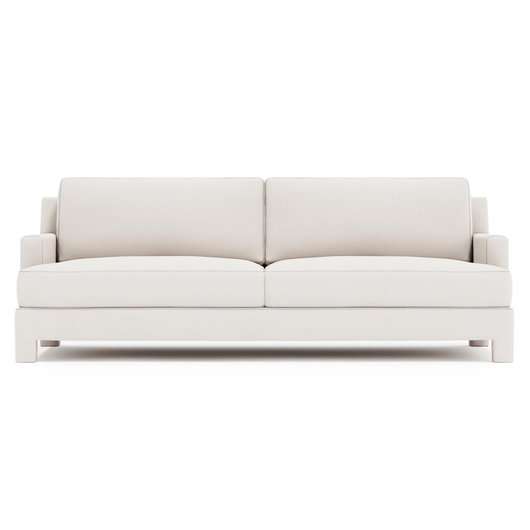Mily Ivory Sofa Without Pillows - Ornate Home