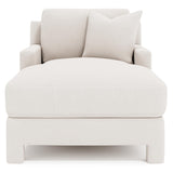 Mily White/Cream Fabric Chaise - Ornate Home