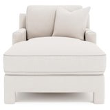 Mily White/Cream Fabric Chaise with Stitch Detail - Ornate Home