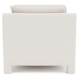 Mily White/Cream Fabric Chaise with Stitch Detail - Ornate Home