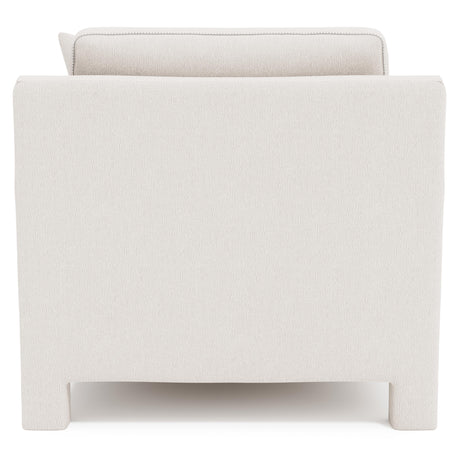 Mily White/Cream Fabric Chaise with Stitch Detail - Ornate Home