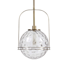 Mimas Brass 1 Light Globe Pendant - Ornate Home