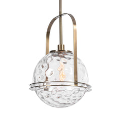 Mimas Brass 1 Light Globe Pendant - Ornate Home
