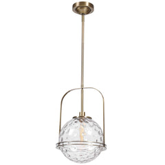 Mimas Brass 1 Light Globe Pendant - Ornate Home