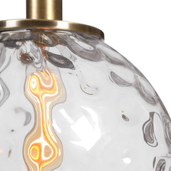 Mimas Brass 1 Light Globe Pendant - Ornate Home