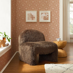 Mina Brown Faux Fur Accent Chair - Ornate Home