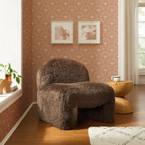 Mina Brown Faux Fur Accent Chair - Ornate Home