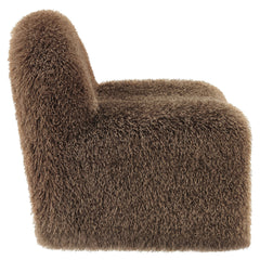 Mina Brown Faux Fur Accent Chair - Ornate Home