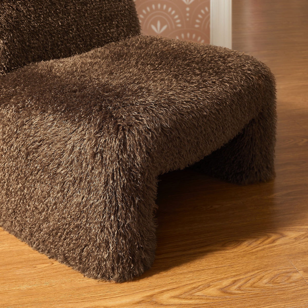 Mina Brown Faux Fur Accent Chair - Ornate Home