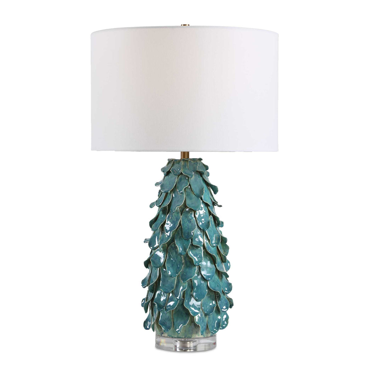 Mina Teal Blue Table Lamp - Ornate Home