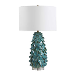 Mina Teal Blue Table Lamp - Ornate Home