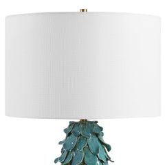 Mina Teal Blue Table Lamp - Ornate Home