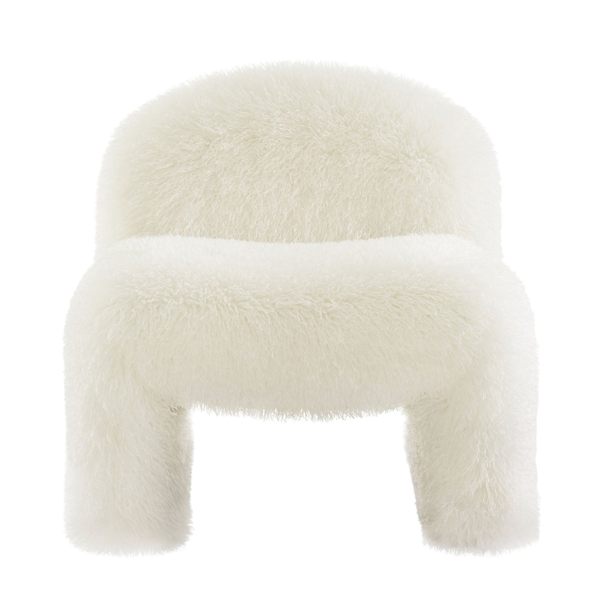 Mina White Faux Fur Accent Chair - Ornate Home