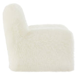 Mina White Faux Fur Accent Chair - Ornate Home
