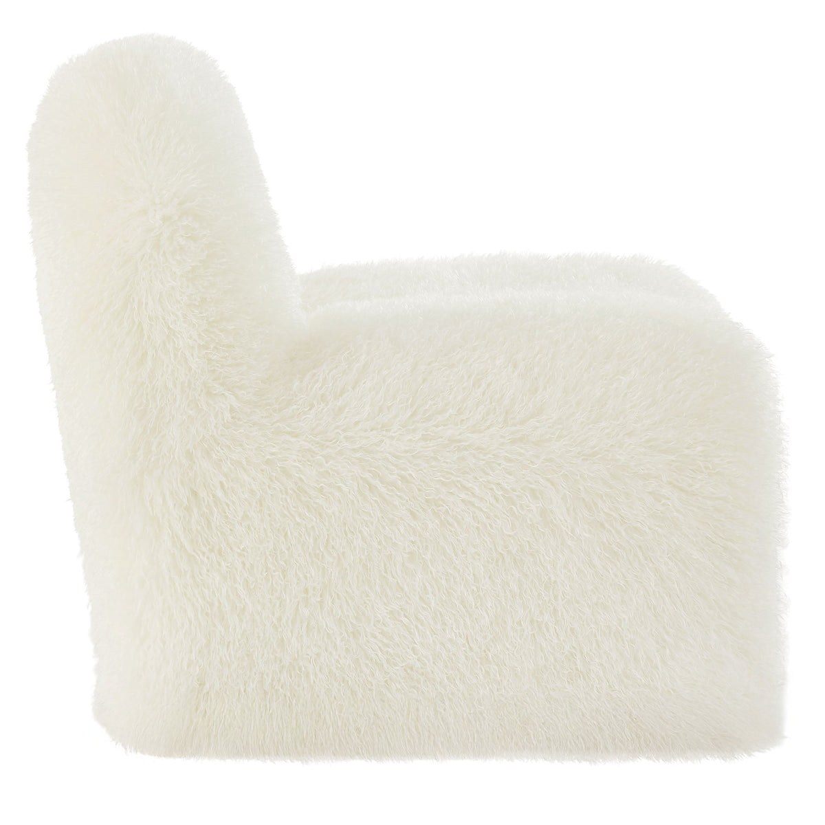 Mina White Faux Fur Accent Chair - Ornate Home