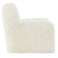 Mina White Faux Fur Accent Chair - Ornate Home