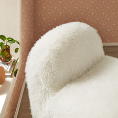 Mina White Faux Fur Accent Chair - Ornate Home