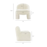 Mina White Faux Fur Accent Chair - Ornate Home