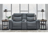 Mindanao Steel Power Reclining Loveseat w/ Console (Online Special Price) - Ornate Home