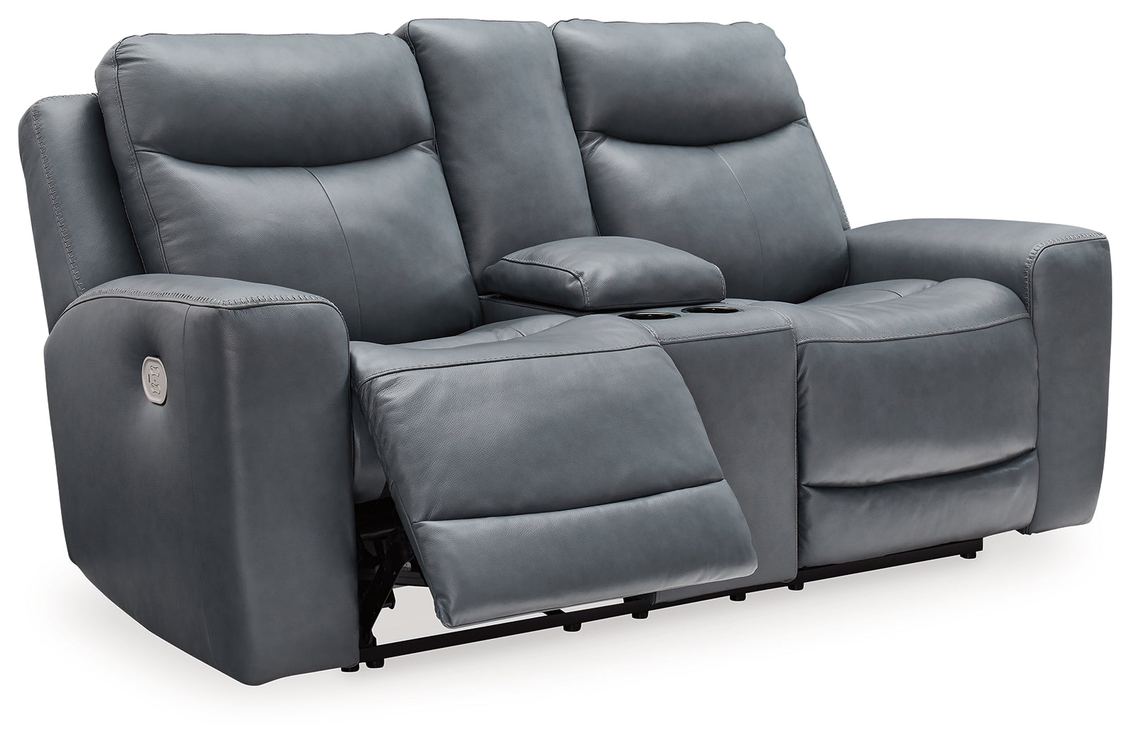 Mindanao Steel Power Reclining Loveseat w/ Console (Online Special Price) - Ornate Home