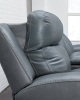Mindanao Steel Power Reclining Loveseat w/ Console - Ornate Home