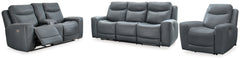 Mindanao Steel Power Reclining Sofa, Loveseat and Recliner - Ornate Home