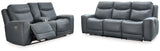 Mindanao Steel Power Reclining Sofa and Loveseat (Online Special Price) - Ornate Home
