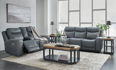 Mindanao Steel Power Reclining Sofa and Loveseat - Ornate Home