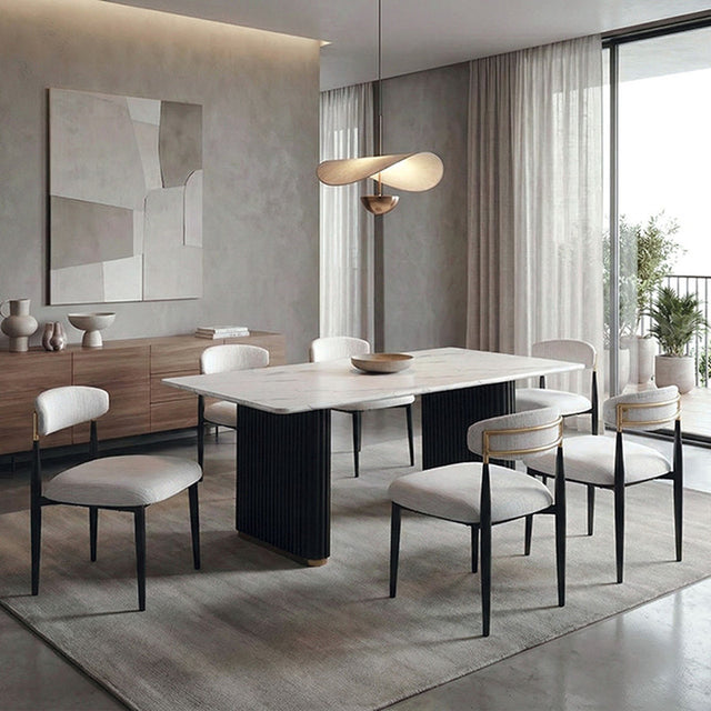 Minden Black/White Dining Table - Ornate Home
