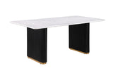 Minden Black/White Dining Table - Ornate Home