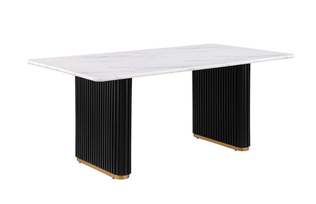 Minden Black/White Dining Table - Ornate Home