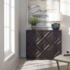 Mindra Bronze/Woodtone Drawer Chest - Ornate Home