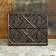 Mindra Bronze/Woodtone Drawer Chest - Ornate Home