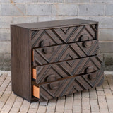 Mindra Bronze/Woodtone Drawer Chest - Ornate Home