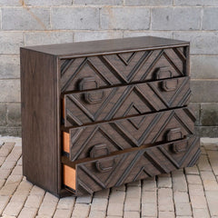 Mindra Bronze/Woodtone Drawer Chest - Ornate Home