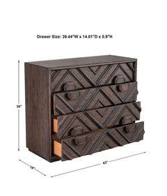 Mindra Bronze/Woodtone Drawer Chest - Ornate Home