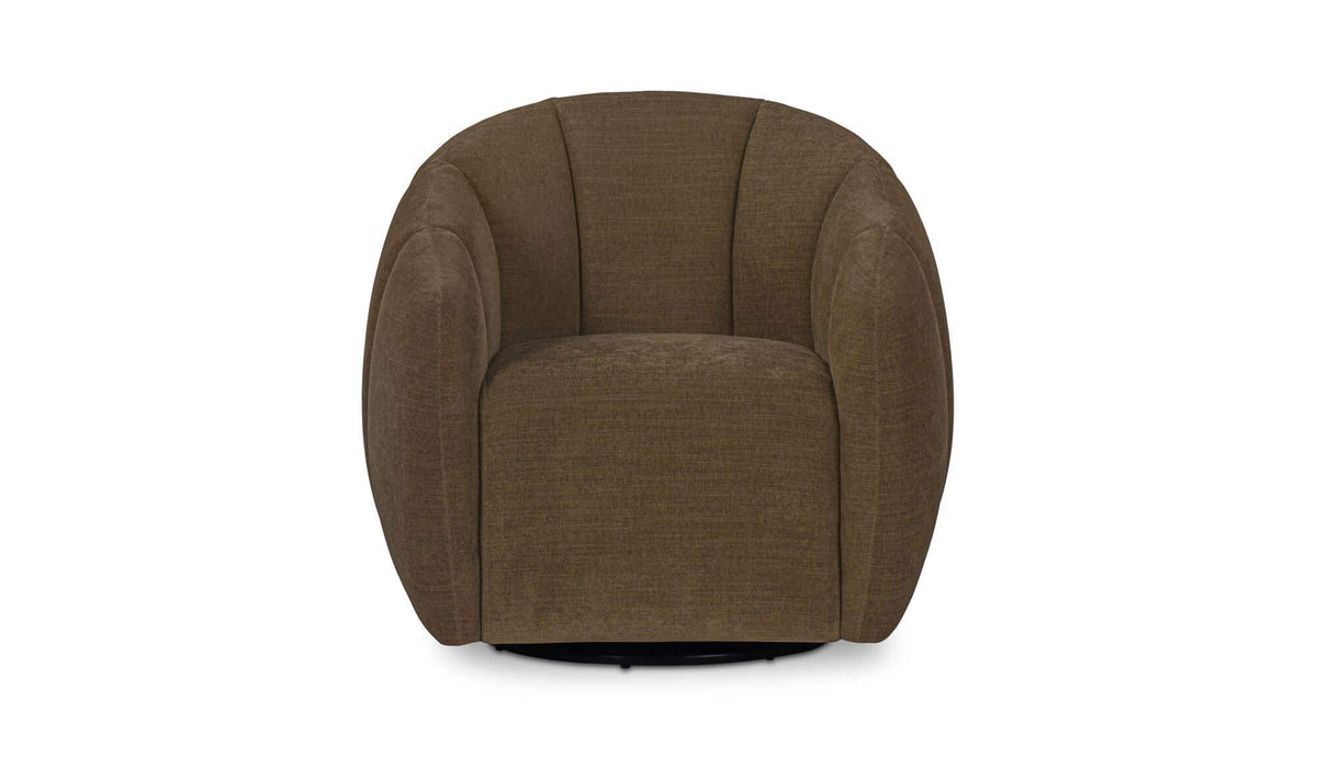 Mindy Cool Brown Swivel Chair - Ornate Home