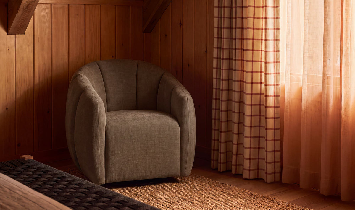 Mindy Cool Brown Swivel Chair - Ornate Home