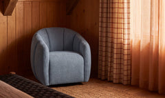 Mindy Light Blue Swivel Chair - Ornate Home