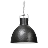 Minerva Gray Metallic Hammered Detail Pendant Light - Ornate Home