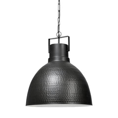 Minerva Gray Metallic Hammered Detail Pendant Light - Ornate Home