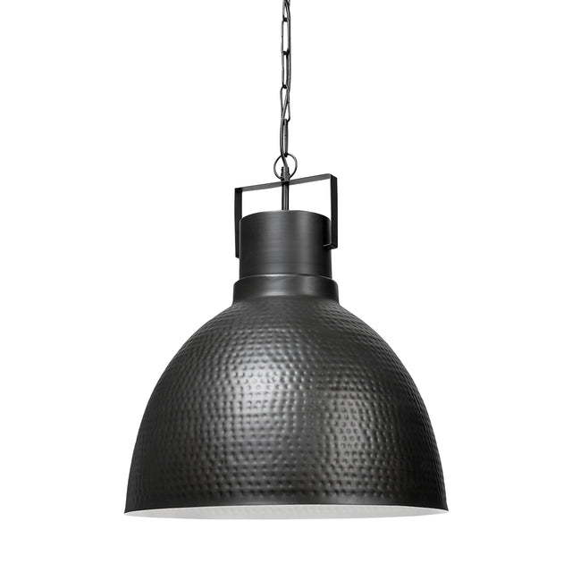 Minerva Gray Metallic Hammered Detail Pendant Light - Ornate Home
