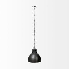 Minerva Gray Metallic Hammered Detail Pendant Light - Ornate Home