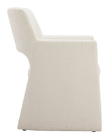 Minet Linen White Dining Chair - Ornate Home