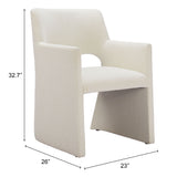 Minet Linen White Dining Chair - Ornate Home