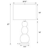 Mineta White & Antique Silver Table Lamp - Ornate Home