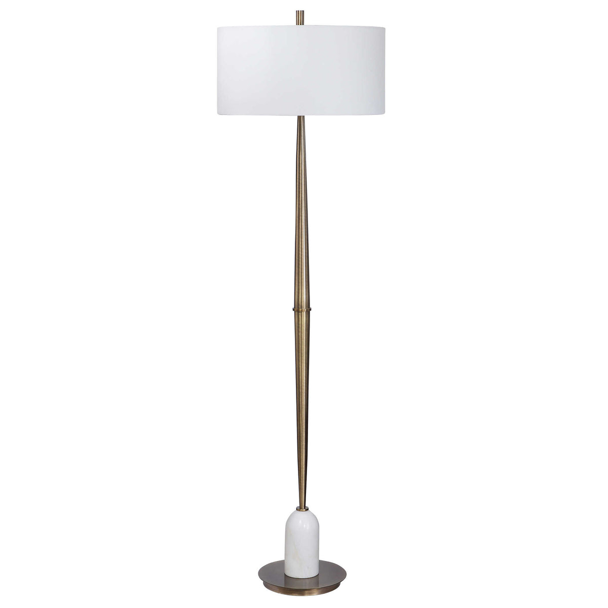 Minette Brass Mid-Century Floor Lamp - Ornate Home