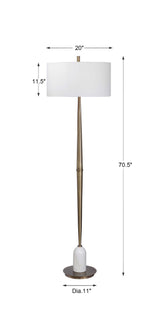 Minette Brass Mid-Century Floor Lamp - Ornate Home