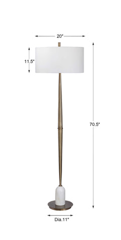 Minette Brass Mid-Century Floor Lamp - Ornate Home