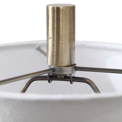 Minette Brass/White Mid-Century Buffet Lamp - Ornate Home